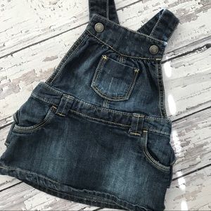 Old navy baby girl Denim overall dress 6-12 months